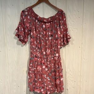 Xhilaration Romper Short Bell Sleeves Off The Shoulder Medium